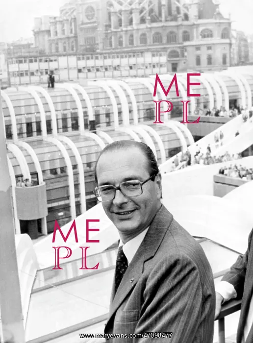 : Jacques Chirac, Mayor of Paris, at Les Halles : Jacques Chirac, Mayor of Paris, at Les Halles