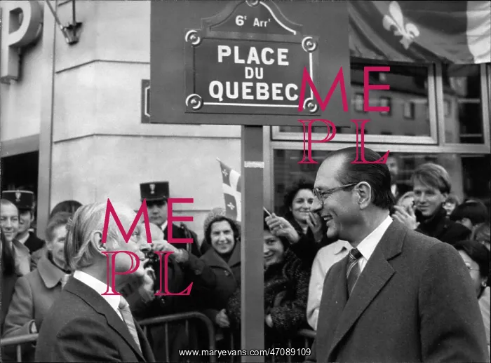 : Jacques Chirac and Rene Levesque of Quebec : Jacques Chirac and Rene Levesque of Quebec