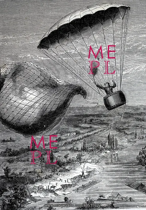 : Jacques Garnerin making the first parachute descent : Jacques Garnerin making the first parachute descent