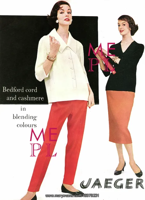 : Jaeger advertisement, 1956 : Jaeger advertisement, 1956