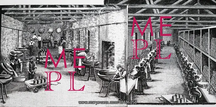 : Jam factory. Boiling room and packing room at : Jam factory. Boiling room and packing room at