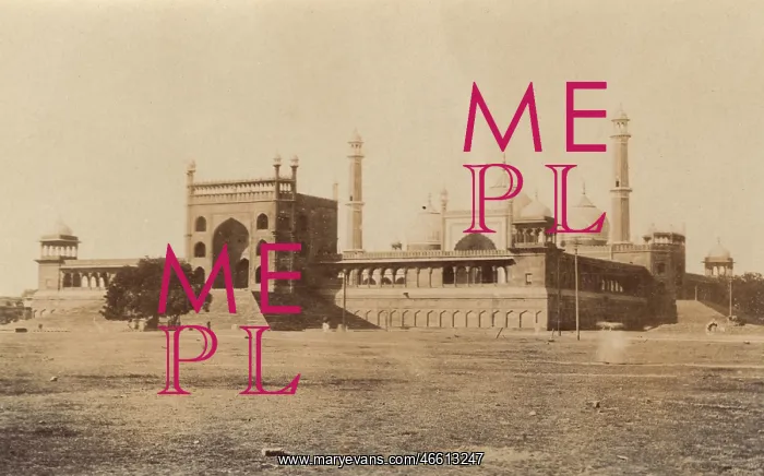 : Jama Masjid of Delhi - viewed from the River : Jama Masjid of Delhi - viewed from the River