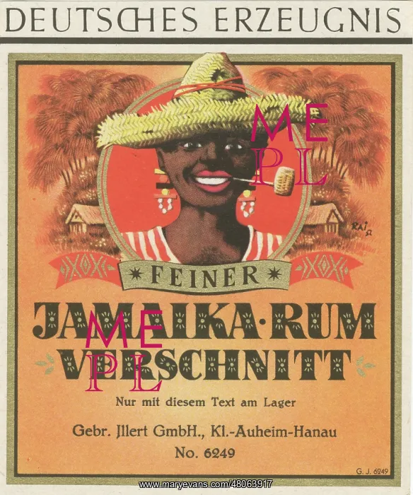  : Jamaika Rum label, printers sample