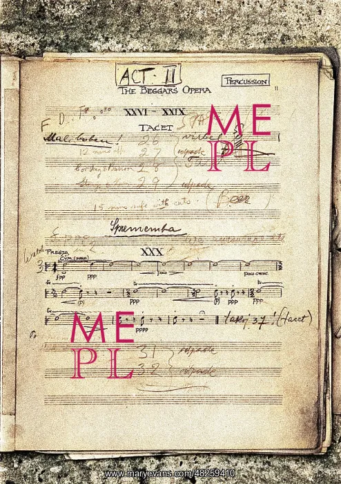 : James Blades Score for Beggar's Opera : James Blades Score for Beggar's Opera