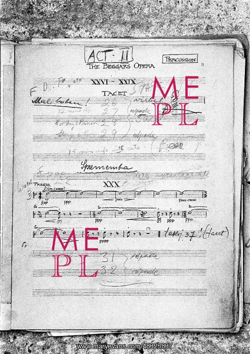 : James Blades Score for Beggar's Opera : James Blades Score for Beggar's Opera