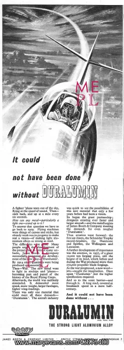 : James Booth Duralumin : James Booth Duralumin