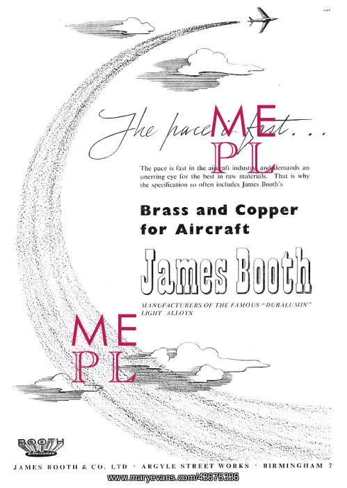 : James Booth Duralumin, Brass & Copper : James Booth Duralumin, Brass & Copper