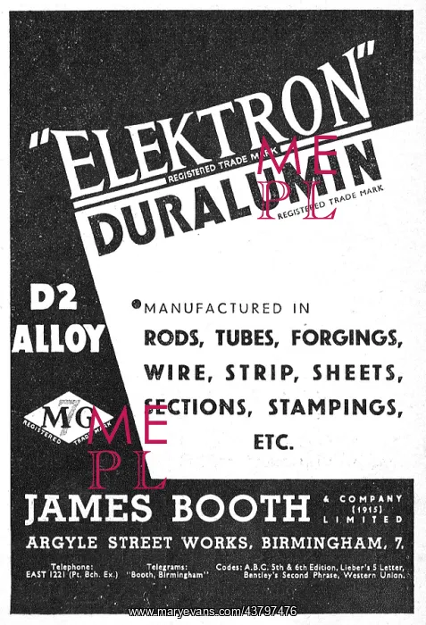 : James Booth - Duralumin - Elektron - D2 Alloy - M7G : James Booth - Duralumin - Elektron - D2 Alloy - M7G