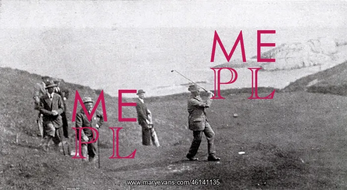 : James Braid on the golf links at Lee (Devon) : James Braid on the golf links at Lee (Devon)