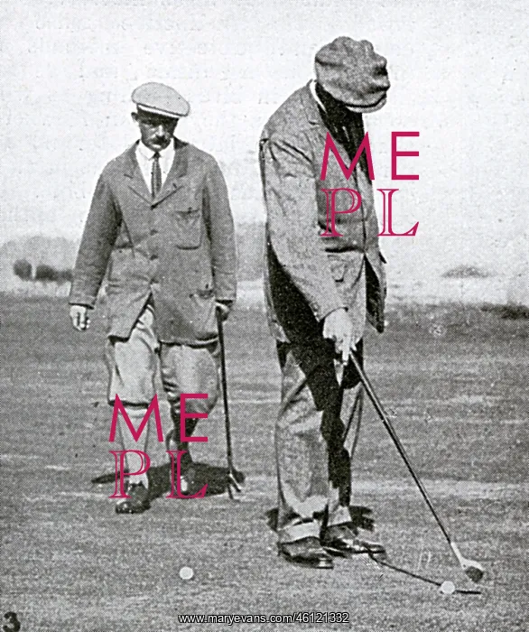 : James Braid misses a putt at Oxhey : James Braid misses a putt at Oxhey