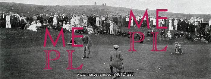 : James Braid putting at Dornoch : James Braid putting at Dornoch