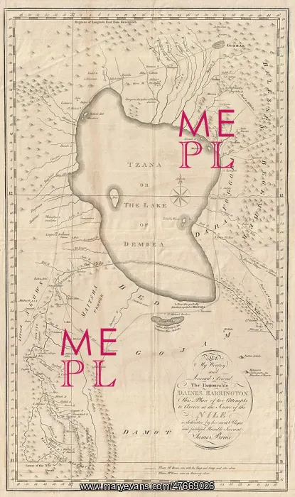 : James Bruce, Sources of the Nile Map, 1790 : James Bruce, Sources of the Nile Map, 1790