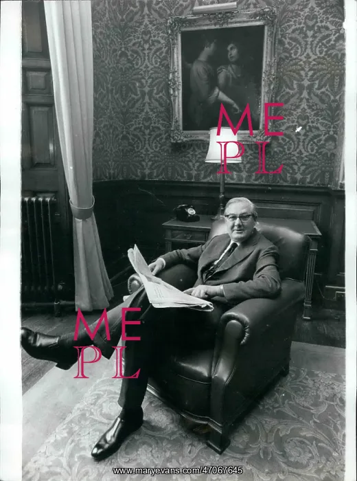 : James Callaghan, Foreign Secretary, reading newspaper : James Callaghan, Foreign Secretary, reading newspaper