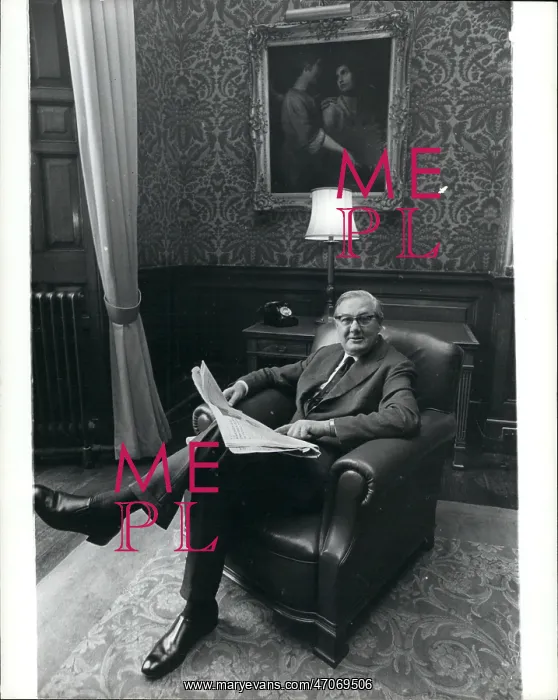 : James Callaghan, Foreign Secretary, reading newspaper : James Callaghan, Foreign Secretary, reading newspaper