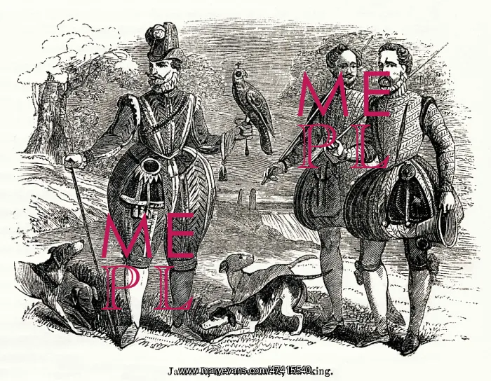  : James I and attendants hawking