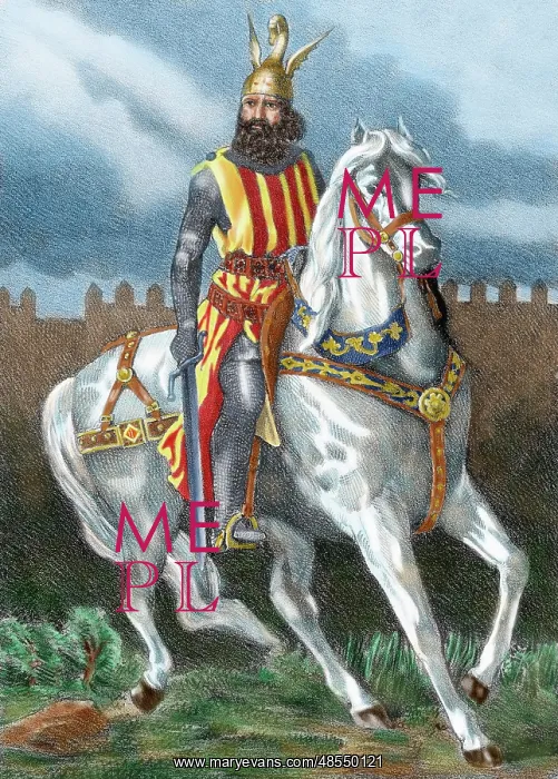 : James I The Conqueror (1208-1276) on horseback : James I The Conqueror (1208-1276) on horseback