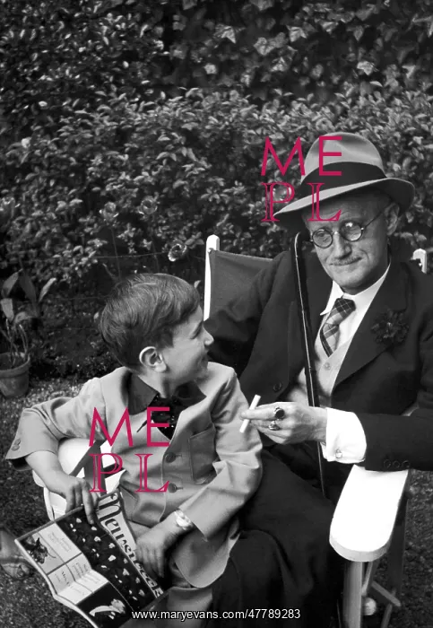 : James Joyce and Grandson Stephen : James Joyce and Grandson Stephen