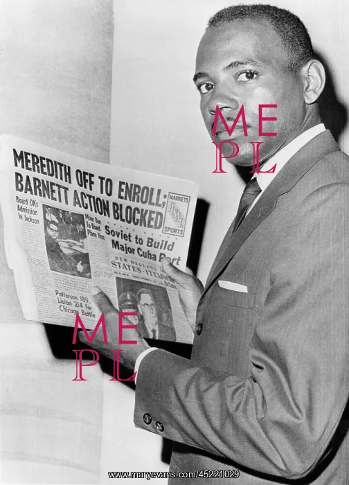 : James Meredith after attempt to enroll at ? : James Meredith after attempt to enroll at ?