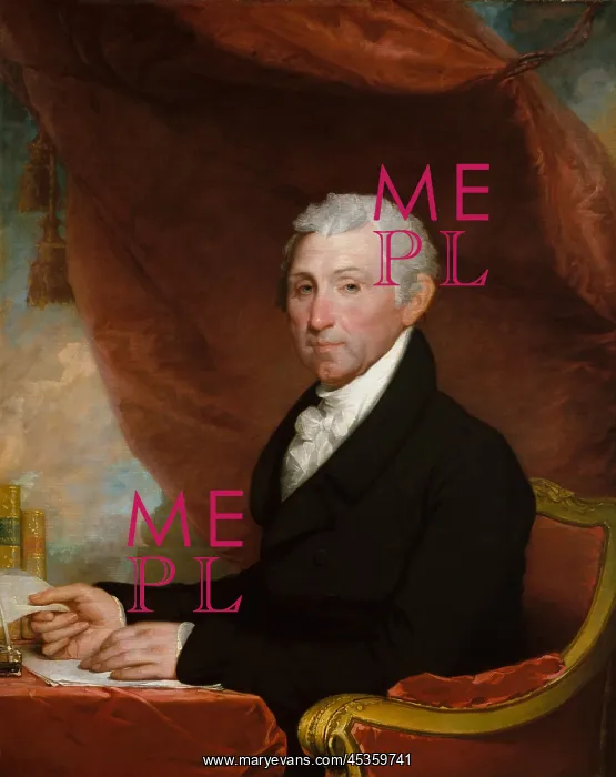: JAMES MONROE, by Gilbert Stuart, 1820-22, American : JAMES MONROE, by Gilbert Stuart, 1820-22, American