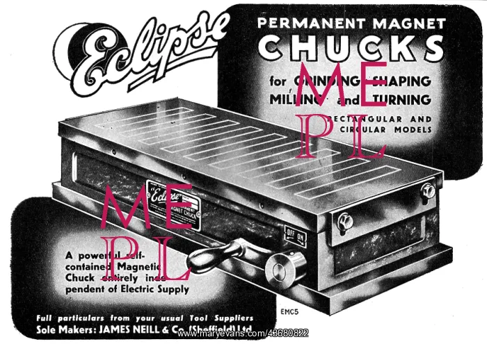 : James Neill Eclipse Permanent Magnet Chucks : James Neill Eclipse Permanent Magnet Chucks