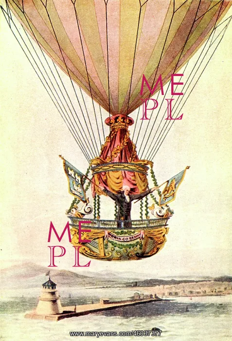 : James Sadler in his hot air balloon : James Sadler in his hot air balloon