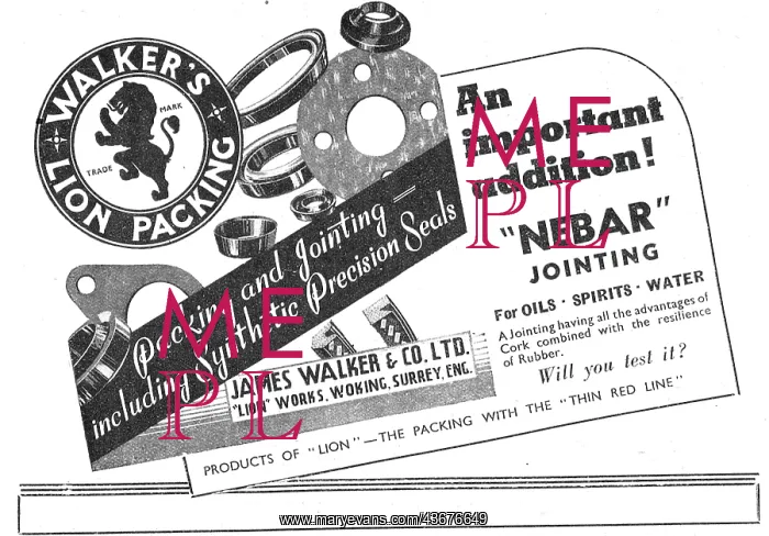 : James Walker. Lion Packings & Jointings. NEBAR Jointing : James Walker. Lion Packings & Jointings. NEBAR Jointing