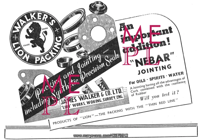 : James Walker Synthetic Rubber Aircraft : James Walker Synthetic Rubber Aircraft