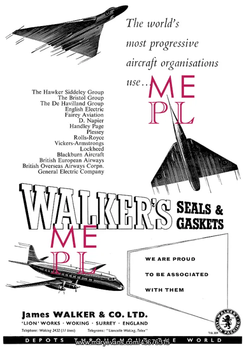 : James Walker. Walker's Seals & Gaskets : James Walker. Walker's Seals & Gaskets