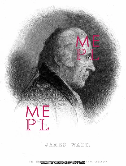 : James Watt (1736-1819) Scottish engineer. Engraving : James Watt (1736-1819) Scottish engineer. Engraving
