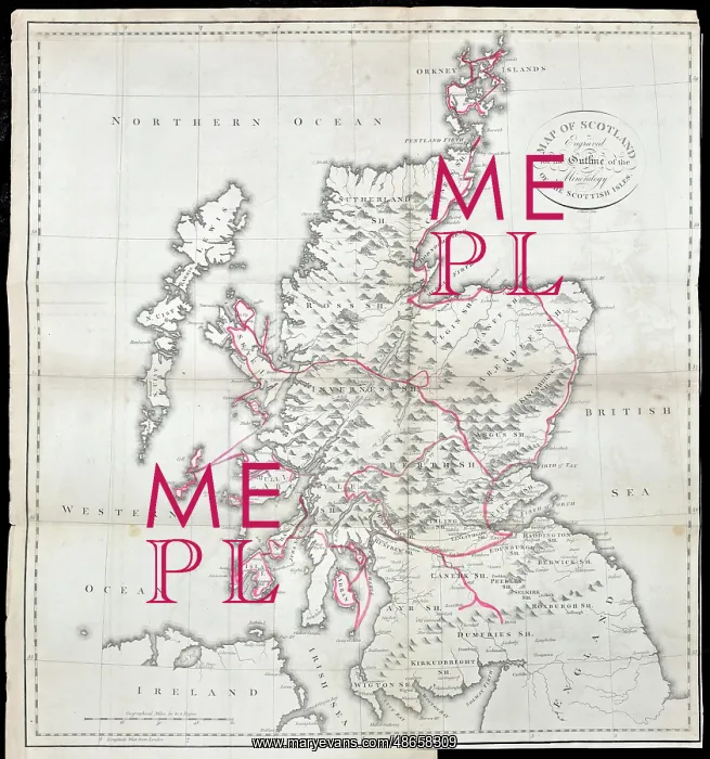 : Jameson's outline map of Scotland (1800) : Jameson's outline map of Scotland (1800)