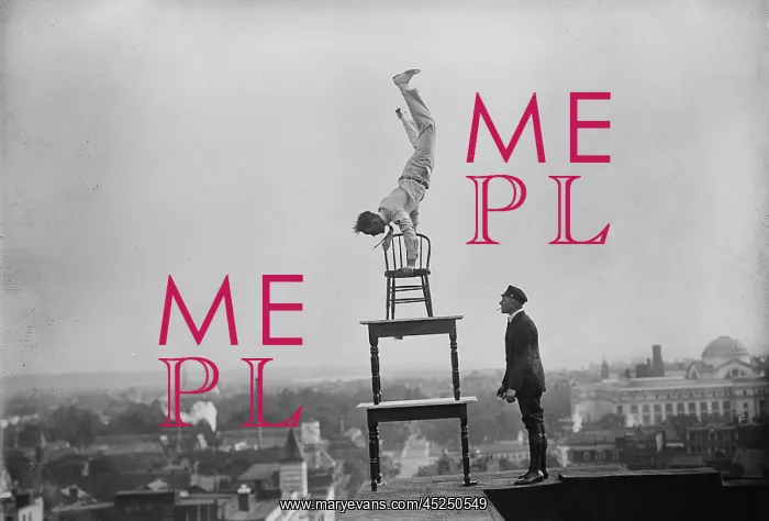 : Jammie Reynolds, balancing on the on chairs on : Jammie Reynolds, balancing on the on chairs on