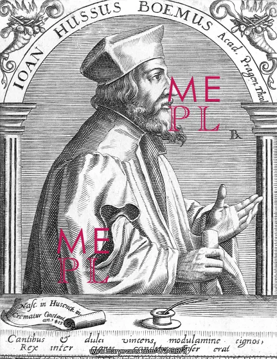  : JAN HUS Bohemiam (1372? - 1415), religious leader burnt at the stake for heresy