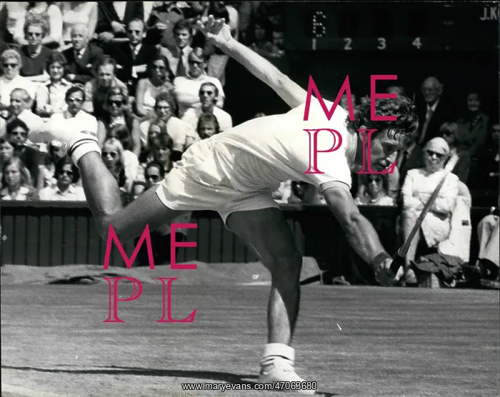 : Jan Kodes in tennis match at Wimbledon : Jan Kodes in tennis match at Wimbledon