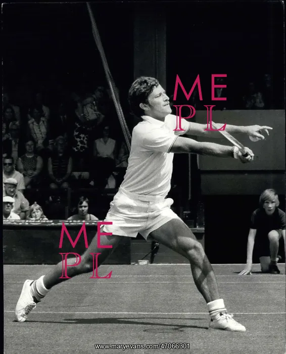 : Jan Kodes in tennis match at Wimbledon : Jan Kodes in tennis match at Wimbledon