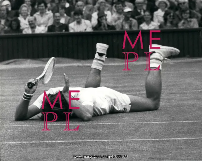 : Jan Kodes in tennis match at Wimbledon : Jan Kodes in tennis match at Wimbledon