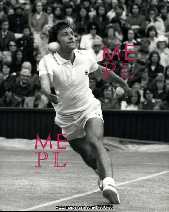 : Jan Kodes in tennis match at Wimbledon : Jan Kodes in tennis match at Wimbledon