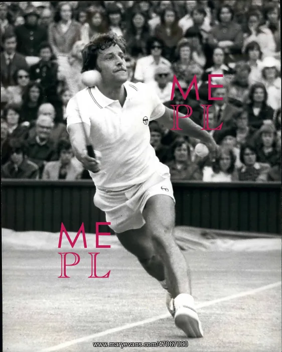 : Jan Kodes in tennis match at Wimbledon : Jan Kodes in tennis match at Wimbledon