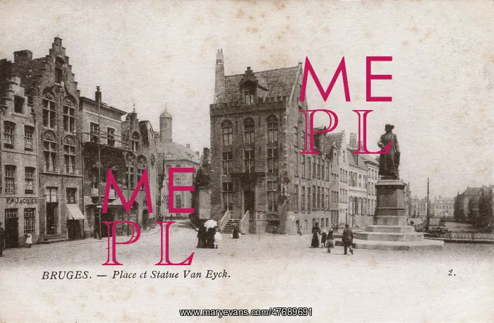 : Jan van Eyck Square, Bruges, Belgium : Jan van Eyck Square, Bruges, Belgium
