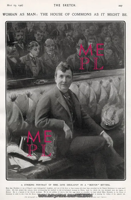 : Jane Dieulafoy as she might look in the House of Commons : Jane Dieulafoy as she might look in the House of Commons