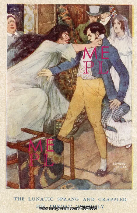 : Jane Eyre by Charlotte Bronte, illustration by Edmund Dulac : Jane Eyre by Charlotte Bronte, illustration by Edmund Dulac