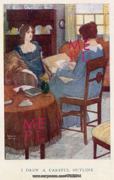 : Jane Eyre by Charlotte Bronte, illustration by Edmund Dulac : Jane Eyre by Charlotte Bronte, illustration by Edmund Dulac