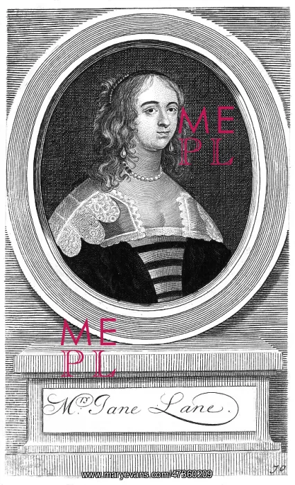: JANE LANE (later Lady Fisher) young woman who helped Charles II escape : JANE LANE (later Lady Fisher) young woman who helped Charles II escape