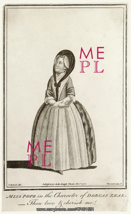: JANE POPE AS DORCAS ZEAL : JANE POPE AS DORCAS ZEAL