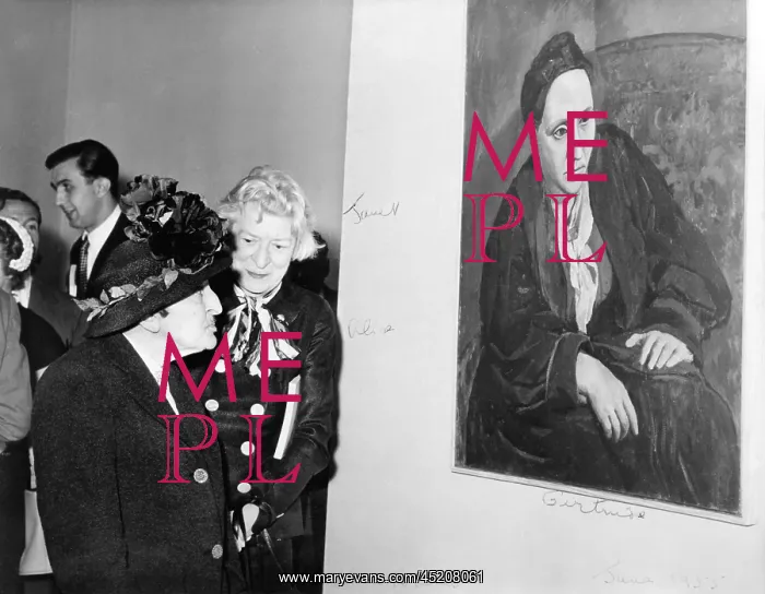 : Janet Flanner (1892-1978) standing with ? : Janet Flanner (1892-1978) standing with ?