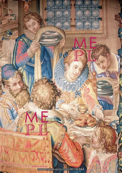: January, detail from a tapestry of the months series by Hans : January, detail from a tapestry of the months series by Hans