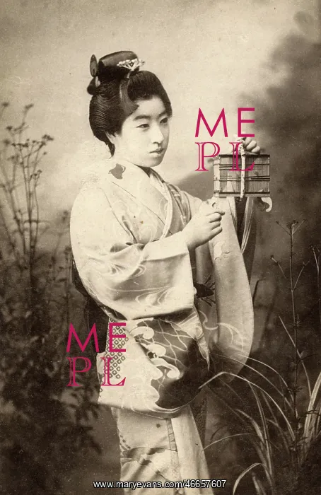  : Japan - Geisha with crickets in a small cage
