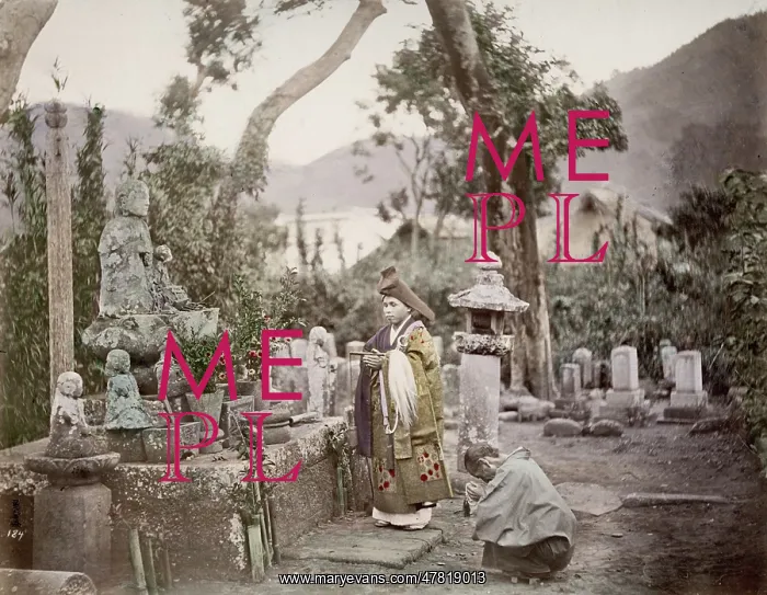  : Japan - priests in a graveyard