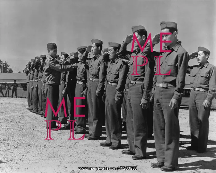 : Japanese-American soldiers from Hawaii in basic : Japanese-American soldiers from Hawaii in basic