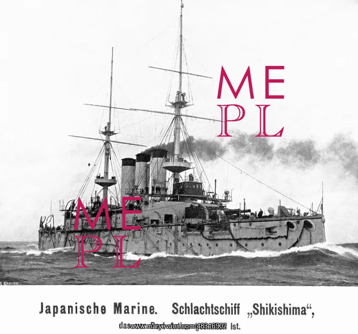 : The Japanese battleship Shikishima, 1900 : The Japanese battleship Shikishima, 1900