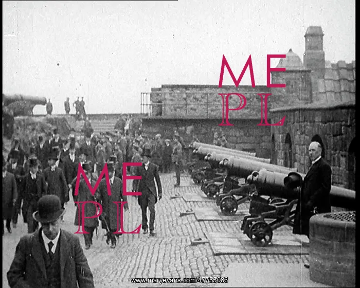 : Japanese Dignitaries Walking on the Battlements : Japanese Dignitaries Walking on the Battlements